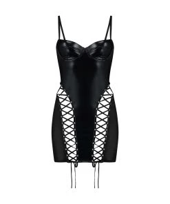 Slipdress Mesh Lace-up -Hunkemöller-Shop 185073 5 1
