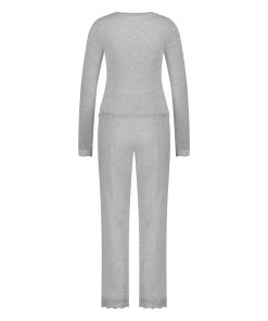 Langärmeliges Pyjama-Set Mit Spitze -Hunkemöller-Shop 201673 6