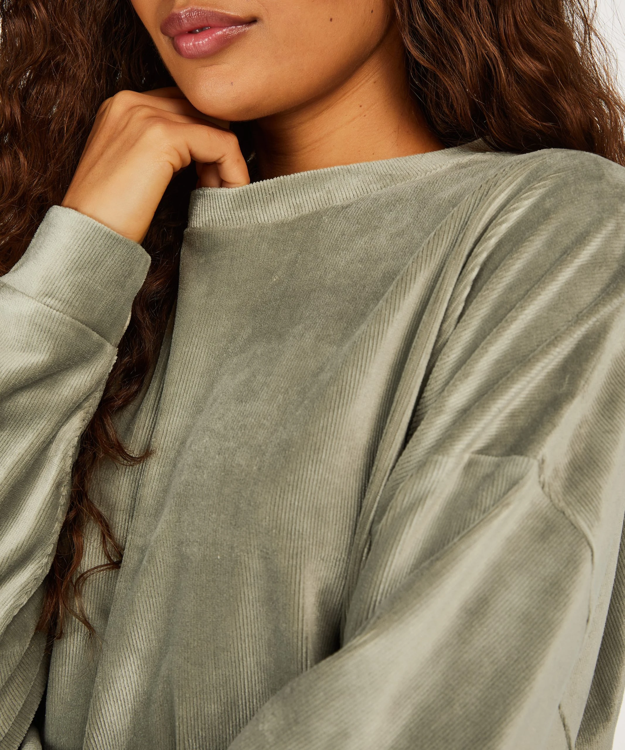 Langärmeliges Top Velours Rib 4 Langärmeliges Top Velours Rib – Bild 2