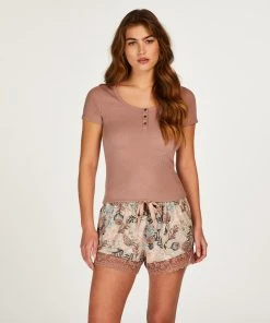 Kurzärmeliges Pyjama-Top Henley -Hunkemöller-Shop 201711 3 3