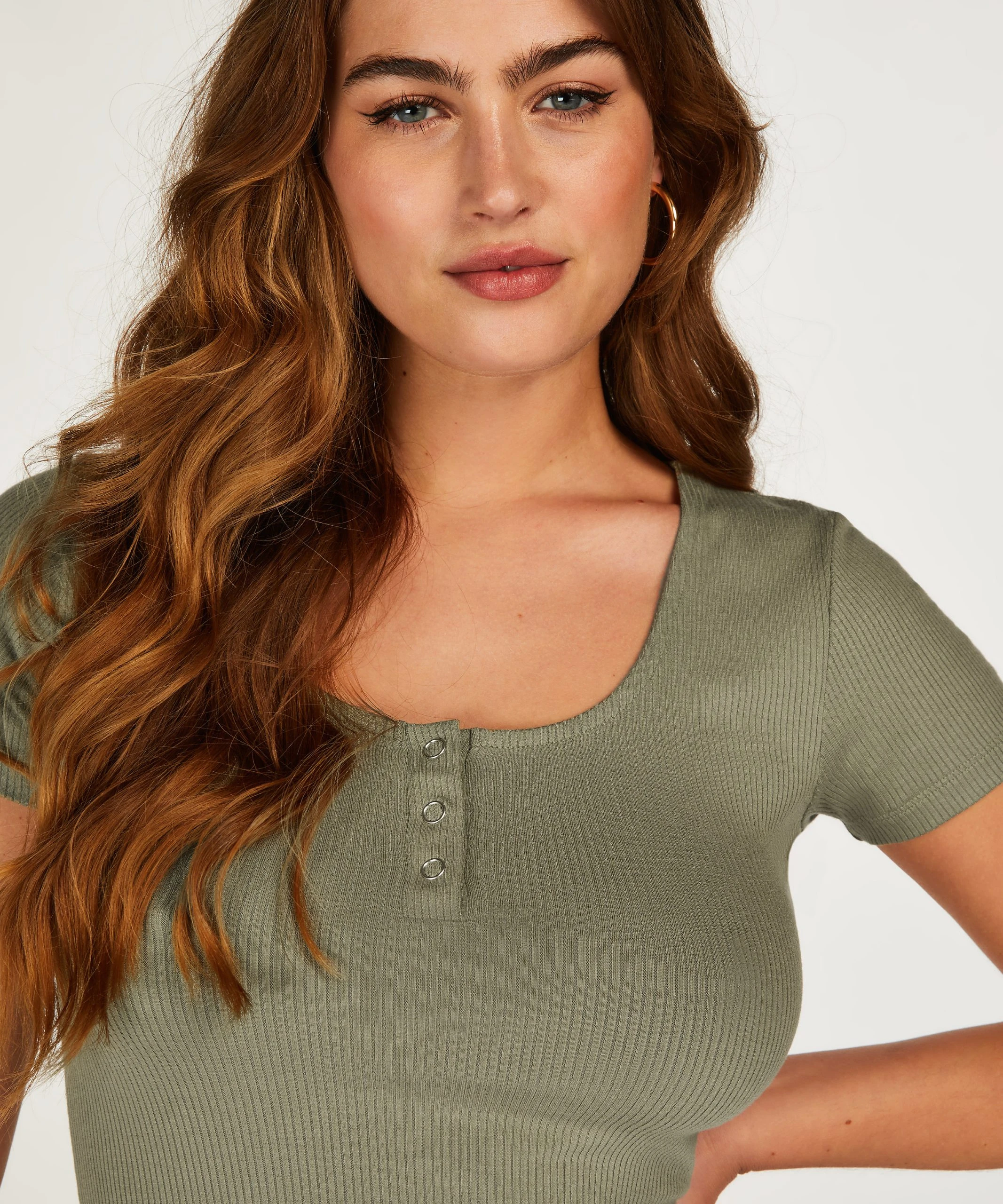 Kurzärmeliges Pyjama-Top Henley 4 Kurzärmeliges Pyjama-Top Henley – Bild 2