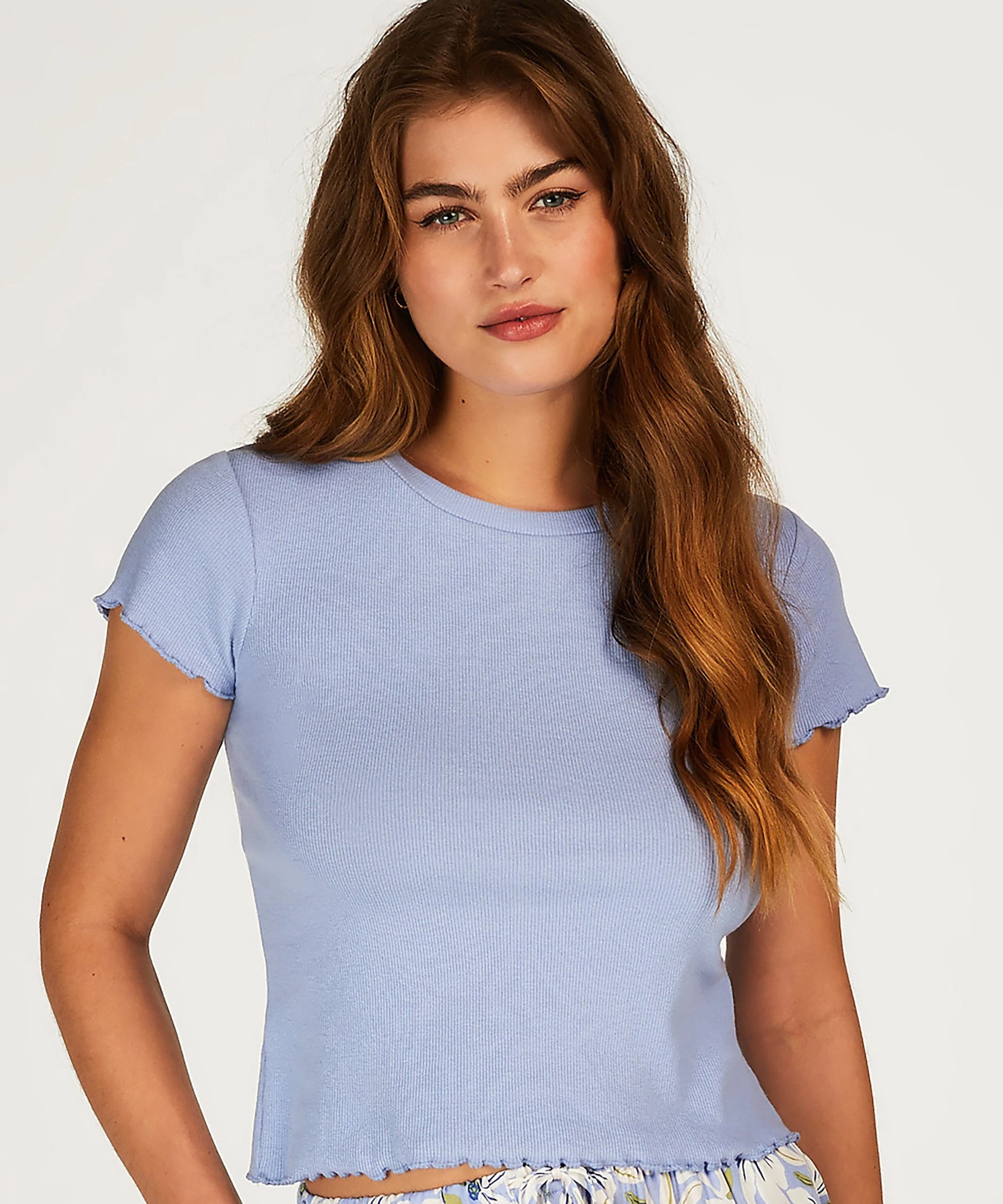 Kurzarm-Top, Rib V-Neck 3 Kurzarm-Top, Rib V-Neck