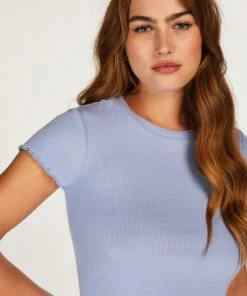 Kurzarm-Top, Rib V-Neck -Hunkemöller-Shop 201809 2 1
