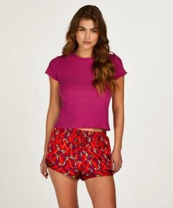 Shirt Mit Kurzen Ärmeln Rib -Hunkemöller-Shop 201812 3